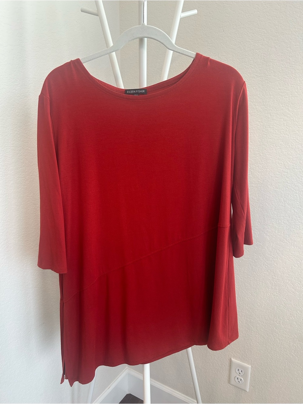 Eileen Fisher Autumn Orange Easy Tunic Top